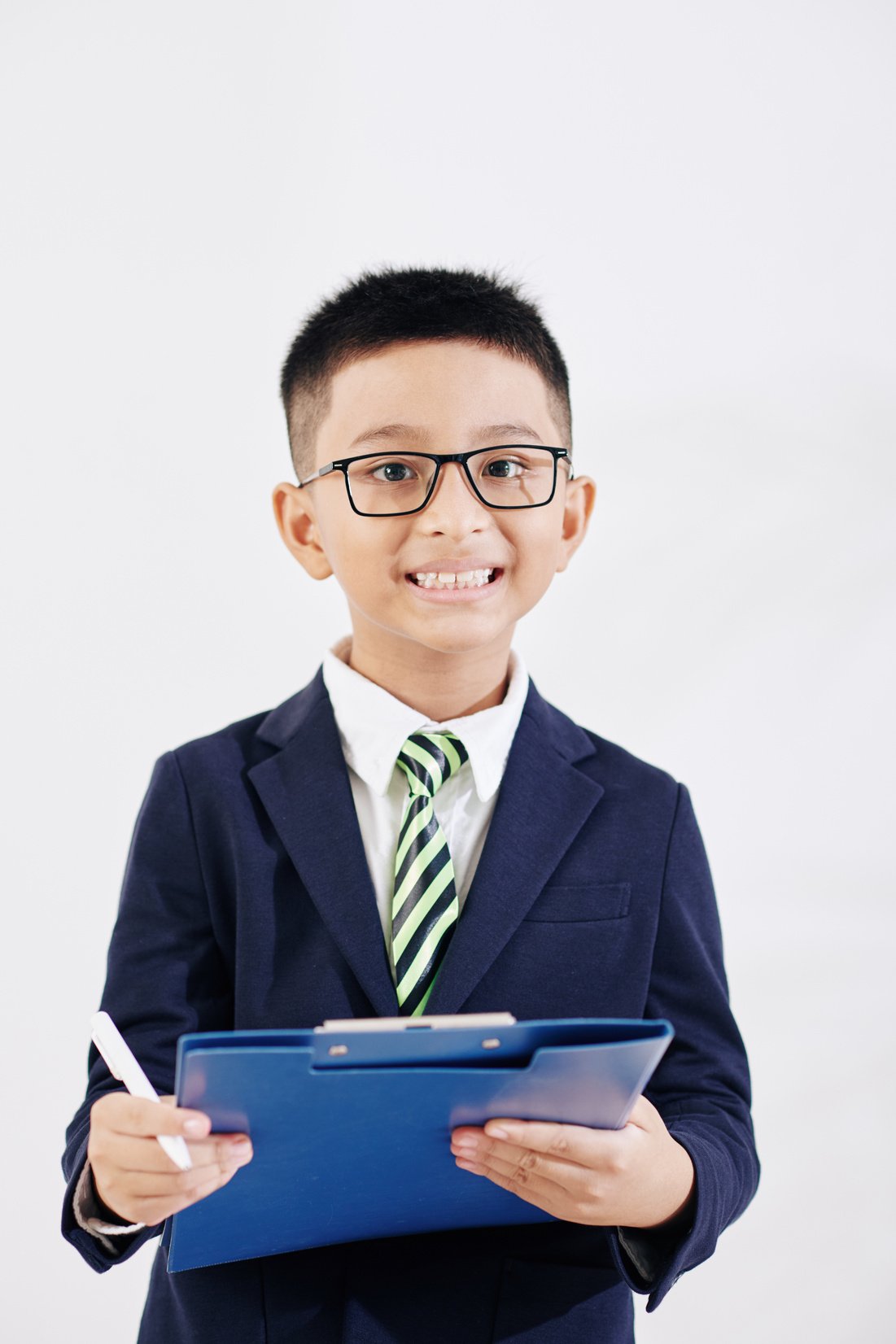 Kid Writing in Document