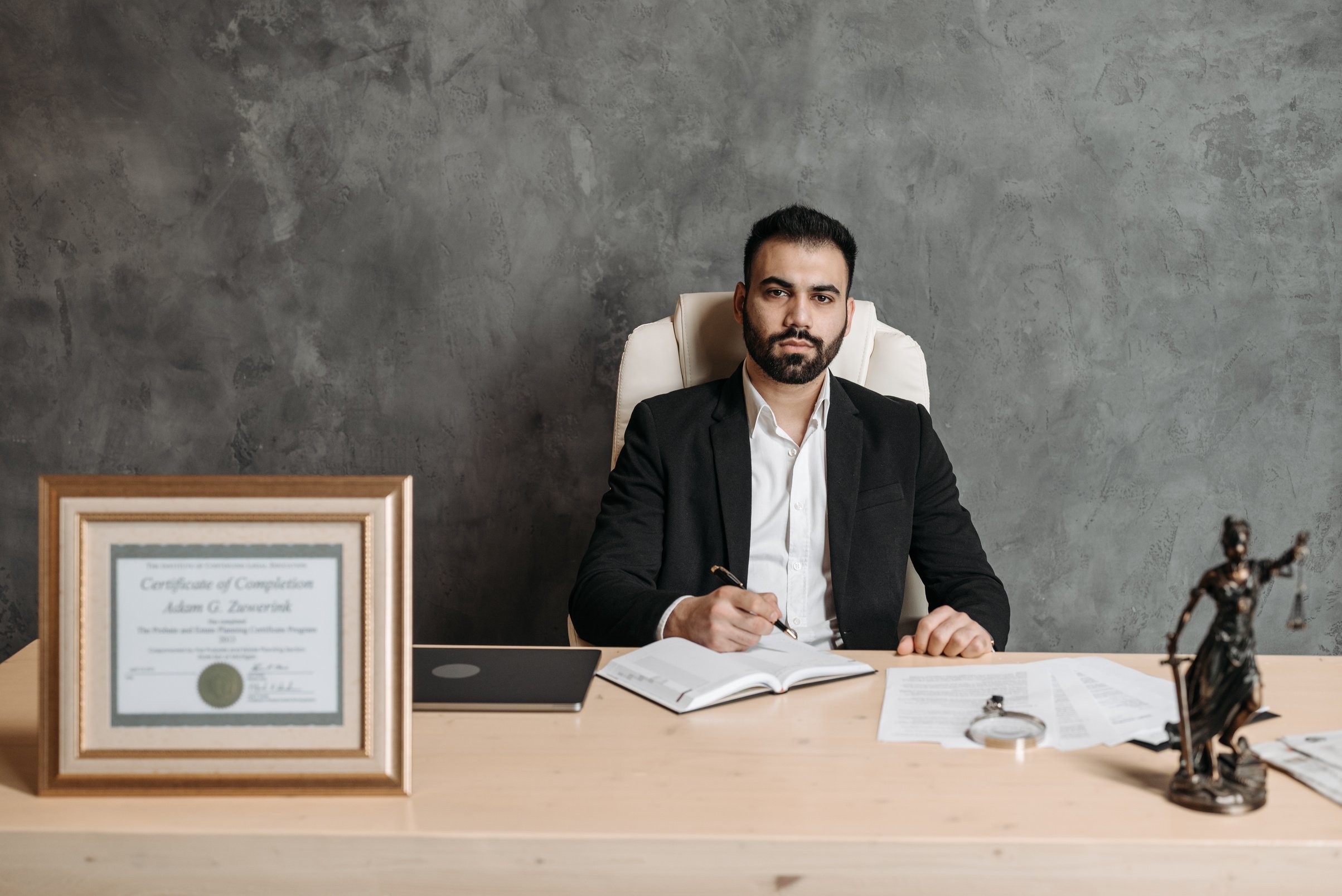 Professional Male Lawyer in Black Blazer 